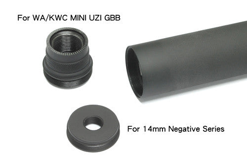 Guarder WA/KWC MINI UZI Silencer (with 14mm CCW Adaptor)