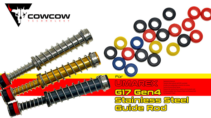 CowCow SS Guide Rod Set For Umarex G17 Gen4 (Silver)