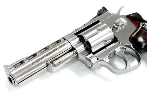 WG 701 Fullmetal Revolver 4" CO2 Pistol (Silver)
