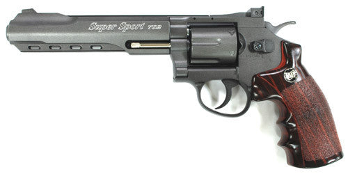 WG 702 Fullmetal Revolver 6" CO2 Pistol (Black)