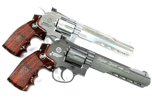 WG 702 Fullmetal Revolver 6" CO2 Pistol (Silver)