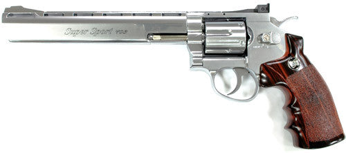 WG 703 Fullmetal Revolver 8" CO2 Pistol (Silver)