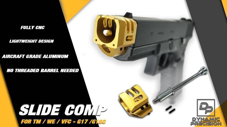 DP Slide Comp For Marui/WE/VFC G17/G18C GBB (Gold)