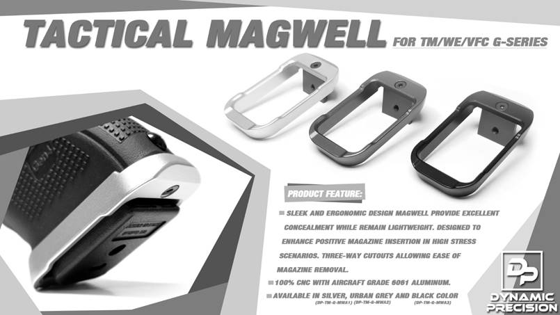 DP Tactical Magwell (Type A) For MARUI/WE/VFC G-Series (Silver)