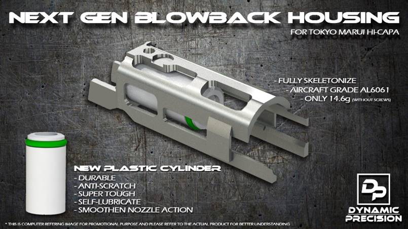 DP Next Gen Blowback Housing (Silver) For Marui Hi-Capa GBB