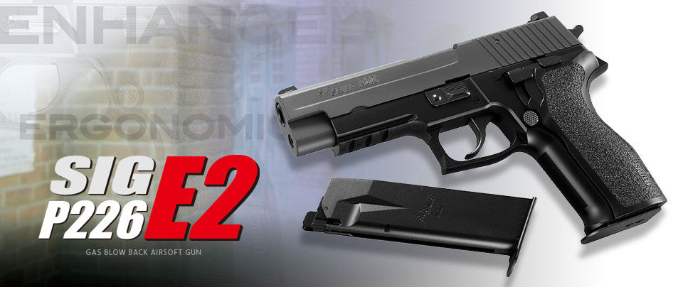 Tokyo Marui Sig Sauer P226 E2 Stainless Steel Model Gas blow
