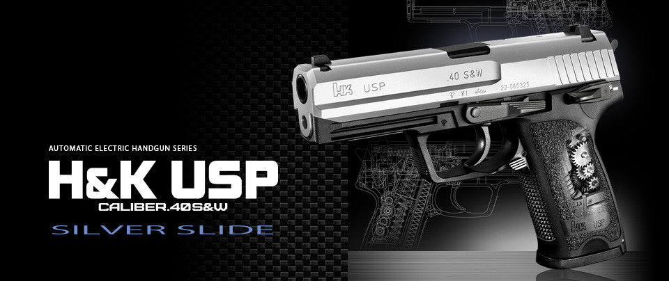 Tokyo Marui H&K USP Fixed Slide AEP (Silver Slide 2-Tone)